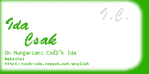 ida csak business card